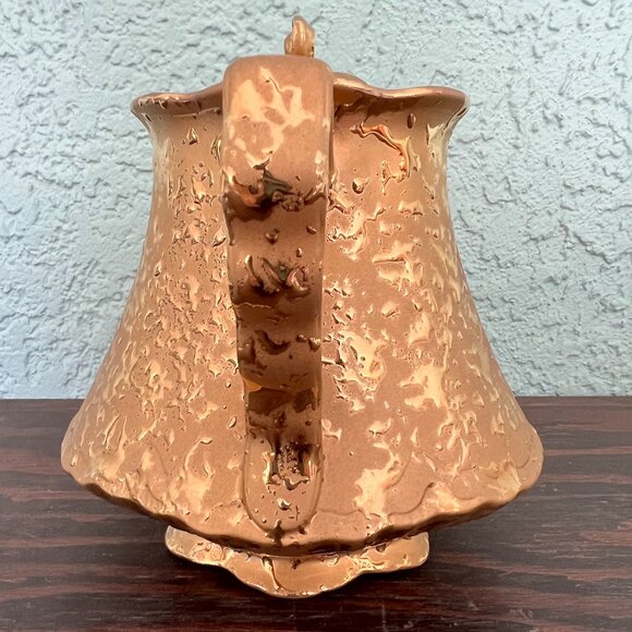 * MINT* Vintage Holley Ross Weeping 22K Gold Tea Set: Teapot, Creamer & Sugar - Picture 6 of 16